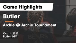 Butler  vs Archie @ Archie Tournament Game Highlights - Oct. 1, 2022