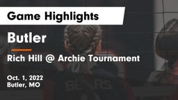 Butler  vs Rich Hill @ Archie Tournament Game Highlights - Oct. 1, 2022