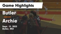 Butler  vs Archie  Game Highlights - Sept. 12, 2023