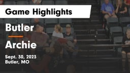 Butler  vs Archie  Game Highlights - Sept. 30, 2023