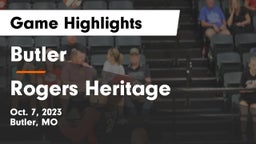 Butler  vs Rogers Heritage  Game Highlights - Oct. 7, 2023