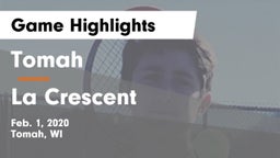 Tomah  vs La Crescent Game Highlights - Feb. 1, 2020