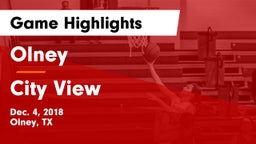 Olney  vs City View  Game Highlights - Dec. 4, 2018