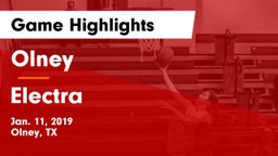 Olney  vs Electra  Game Highlights - Jan. 11, 2019