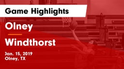 Olney  vs Windthorst Game Highlights - Jan. 15, 2019