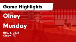 Olney  vs Munday  Game Highlights - Nov. 6, 2020