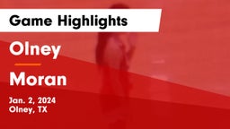 Olney  vs Moran  Game Highlights - Jan. 2, 2024