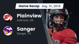 Recap: Plainview  vs. Sanger  2018