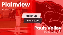 Matchup: Plainview High vs. Pauls Valley  2020