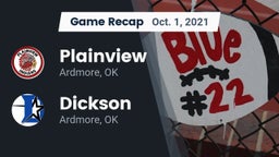 Recap: Plainview  vs. Dickson  2021