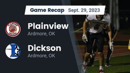 Recap: Plainview  vs. Dickson  2023