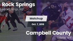 Matchup: Rock Springs High vs. Campbell County  2016