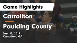 Carrollton  vs Paulding County  Game Highlights - Jan. 12, 2019