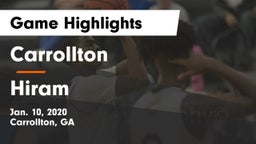 Carrollton  vs Hiram  Game Highlights - Jan. 10, 2020