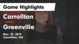 Carrollton  vs Greenville  Game Highlights - Nov. 23, 2019