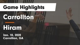 Carrollton  vs Hiram  Game Highlights - Jan. 10, 2020