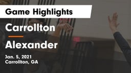 Carrollton  vs Alexander  Game Highlights - Jan. 5, 2021