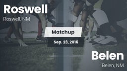 Matchup: Roswell  vs. Belen  2016