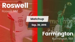 Matchup: Roswell  vs. Farmington  2016