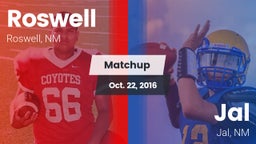Matchup: Roswell  vs. Jal  2016