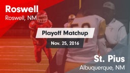 Matchup: Roswell  vs. St. Pius  2016