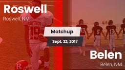 Matchup: Roswell  vs. Belen  2017