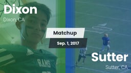 Matchup: Dixon  vs. Sutter  2017