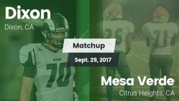 Matchup: Dixon  vs. Mesa Verde  2017