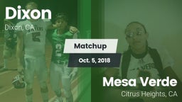 Matchup: Dixon  vs. Mesa Verde  2018