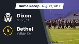 Recap: Dixon  vs. Bethel  2019