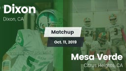 Matchup: Dixon  vs. Mesa Verde  2019