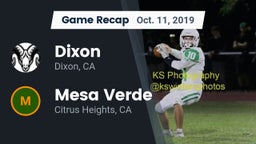 Recap: Dixon  vs. Mesa Verde  2019