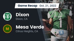 Recap: Dixon  vs. Mesa Verde  2022