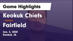 Keokuk Chiefs vs Fairfield  Game Highlights - Jan. 3, 2020