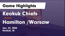 Keokuk Chiefs vs Hamilton /Warsaw  Game Highlights - Jan. 22, 2020