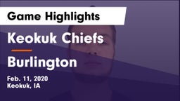 Keokuk Chiefs vs Burlington  Game Highlights - Feb. 11, 2020