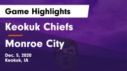 Keokuk Chiefs vs Monroe City  Game Highlights - Dec. 5, 2020