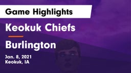 Keokuk Chiefs vs Burlington  Game Highlights - Jan. 8, 2021