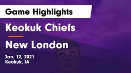 Keokuk Chiefs vs New London  Game Highlights - Jan. 12, 2021