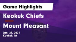 Keokuk Chiefs vs Mount Pleasant  Game Highlights - Jan. 29, 2021