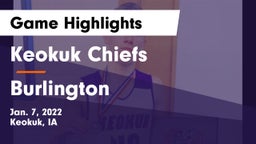 Keokuk Chiefs vs Burlington  Game Highlights - Jan. 7, 2022