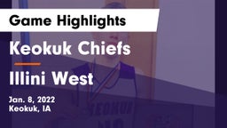 Keokuk Chiefs vs Illini West  Game Highlights - Jan. 8, 2022
