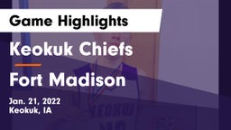 Keokuk Chiefs vs Fort Madison  Game Highlights - Jan. 21, 2022
