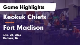 Keokuk Chiefs vs Fort Madison  Game Highlights - Jan. 20, 2023