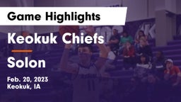 Keokuk Chiefs vs Solon  Game Highlights - Feb. 20, 2023