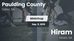 Matchup: Paulding County vs. Hiram  2016