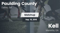 Matchup: Paulding County vs. Kell  2016
