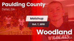Matchup: Paulding County vs. Woodland  2016