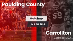 Matchup: Paulding County vs. Carrollton  2016