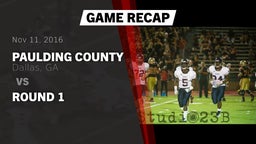 Recap: Paulding County  vs. round 1 2016
